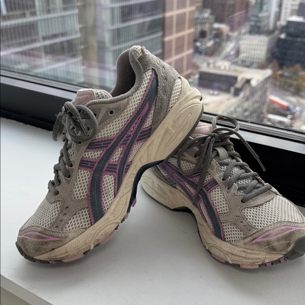 Asics Gel-Kayano 14 Women's Gray and Purple Athletic Shoes